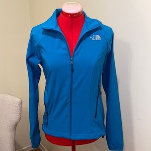 North Face blue zip-up